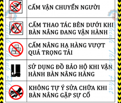 Một số cảnh báo an toàn khi sử dụng bàn nâng thủy lực