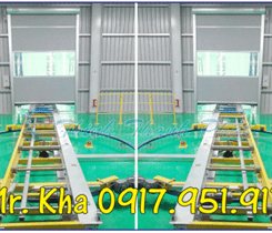 Có lắp đặt cửa cuốn nhanh với băng tải, băng chuyền hay không?