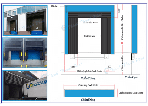 BỘ TRÙM CONTAINER TÚI KHÍ - INFLATABLE DOCK SHELTER