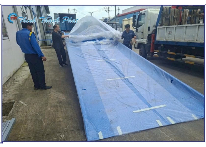 CẦU XE NÂNG ĐÓNG RÚT HÀNG TỪ CONTAINER DÀI  12.5m