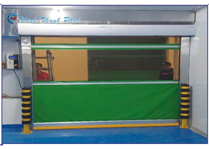 CỬA CUỐN TỐC ĐỘ CAO MÀU XANH LÁ CÂY