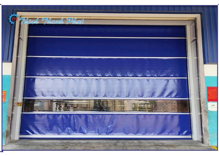 CỬA CUỐN NHANH MÀU XANH DƯƠNG